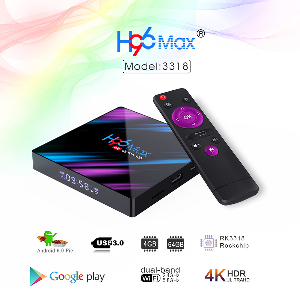 Андроид TV H96-MAX-RK3318-000-(4G64G)